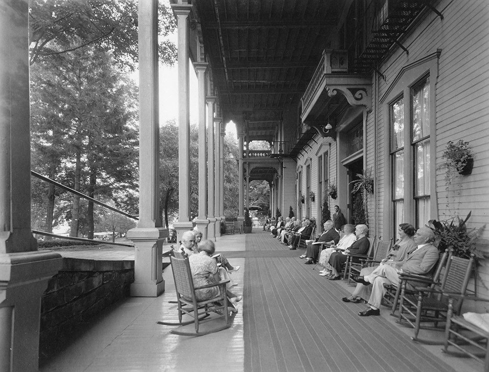 Chautauqua Grand Porch Interior Chautauqua grand porch interior