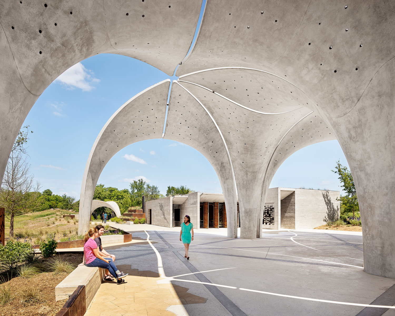 Photo of a concrete pavilion